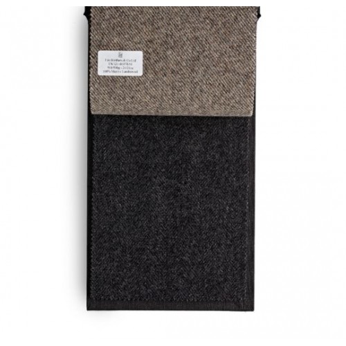 Exmoor Overcoating Charcoal Herringbone